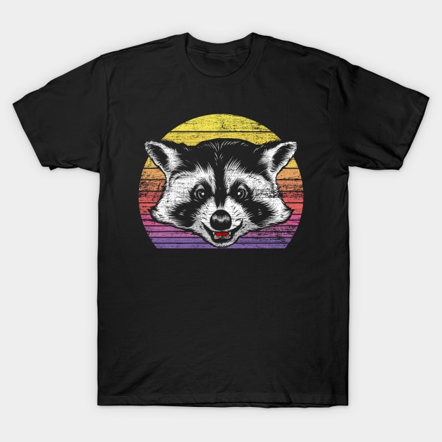 retro raccoon grunge T-Shirt by ShirtsShirtsndmoreShirts